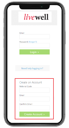 mobile screenshot of steps to register for Raytheon Employee Discount Marketplace