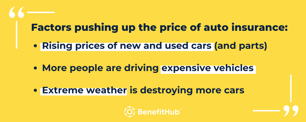 factors for increased auto insurance